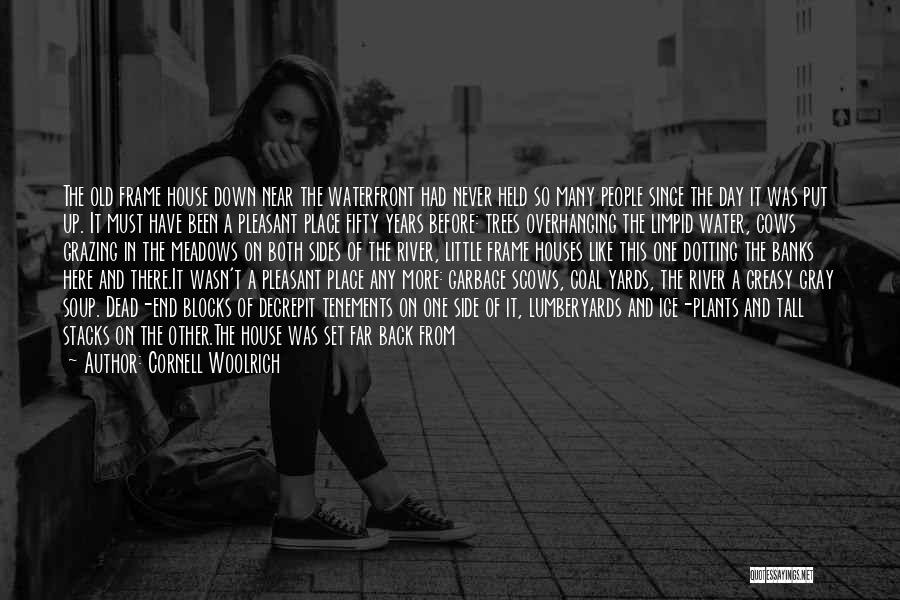 Cornell Woolrich Quotes: The Old Frame House Down Near The Waterfront Had Never Held So Many People Since The Day It Was Put