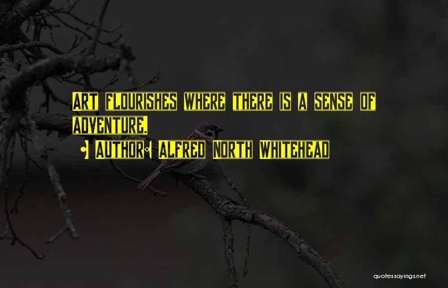 Alfred North Whitehead Quotes: Art Flourishes Where There Is A Sense Of Adventure.