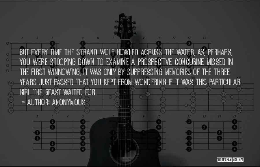 Anonymous Quotes: But Every Time The Strand Wolf Howled Across The Water, As, Perhaps, You Were Stooping Down To Examine A Prospective