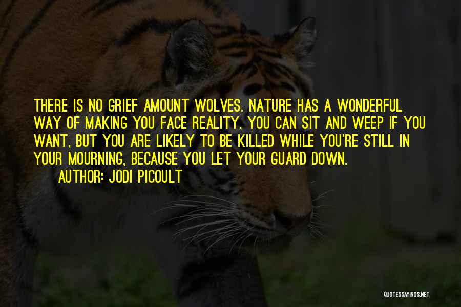 Jodi Picoult Quotes: There Is No Grief Amount Wolves. Nature Has A Wonderful Way Of Making You Face Reality. You Can Sit And