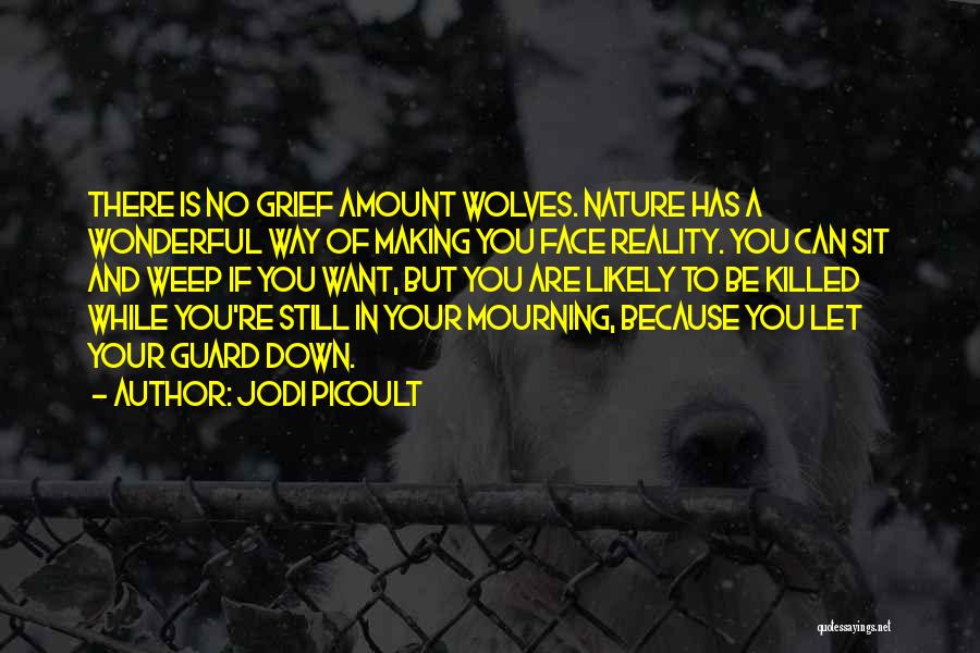 Jodi Picoult Quotes: There Is No Grief Amount Wolves. Nature Has A Wonderful Way Of Making You Face Reality. You Can Sit And