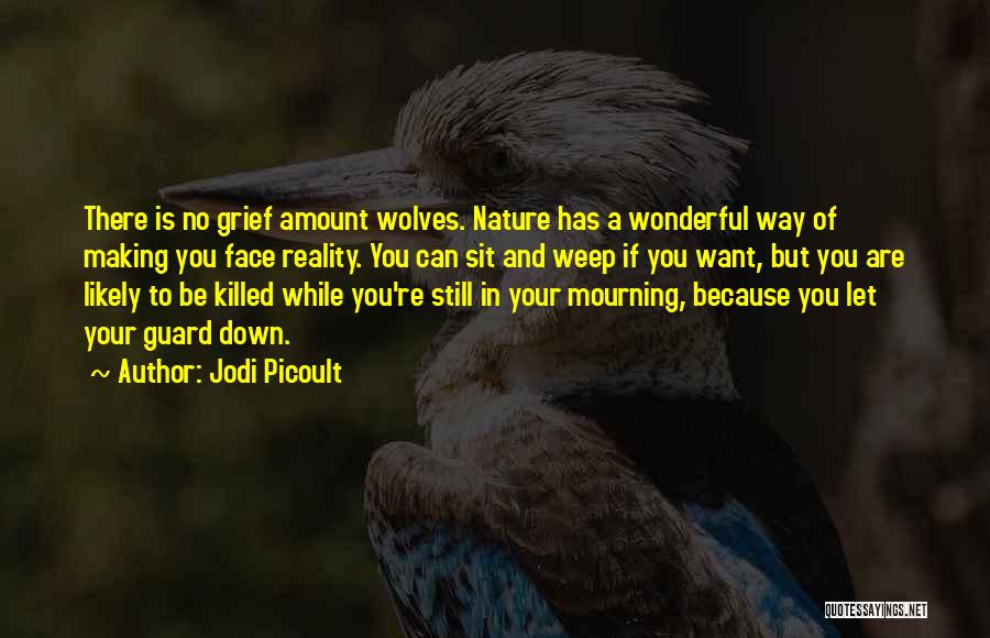 Jodi Picoult Quotes: There Is No Grief Amount Wolves. Nature Has A Wonderful Way Of Making You Face Reality. You Can Sit And