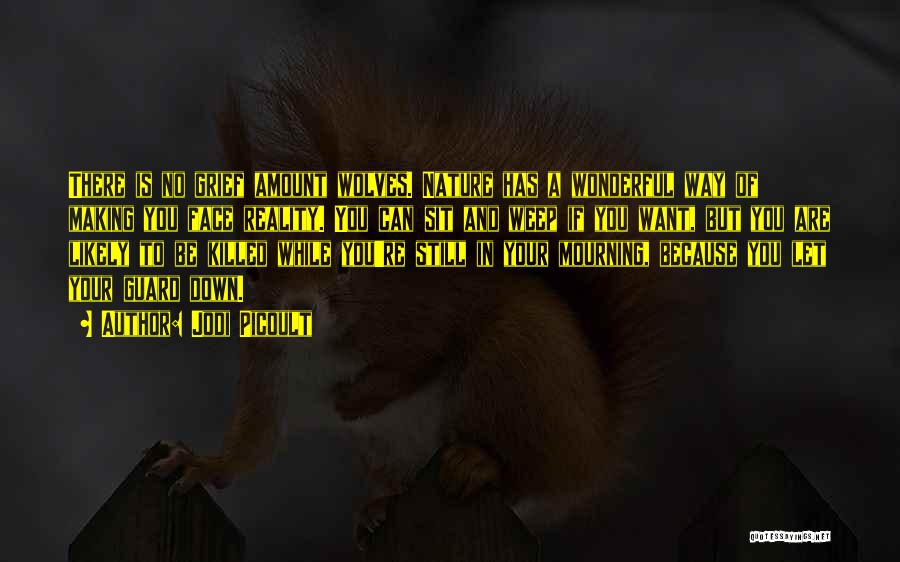 Jodi Picoult Quotes: There Is No Grief Amount Wolves. Nature Has A Wonderful Way Of Making You Face Reality. You Can Sit And