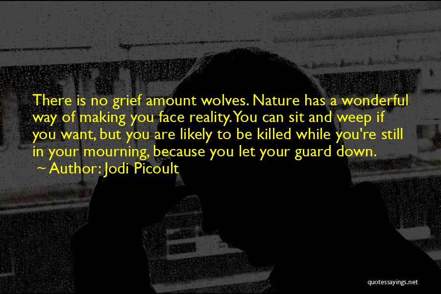 Jodi Picoult Quotes: There Is No Grief Amount Wolves. Nature Has A Wonderful Way Of Making You Face Reality. You Can Sit And