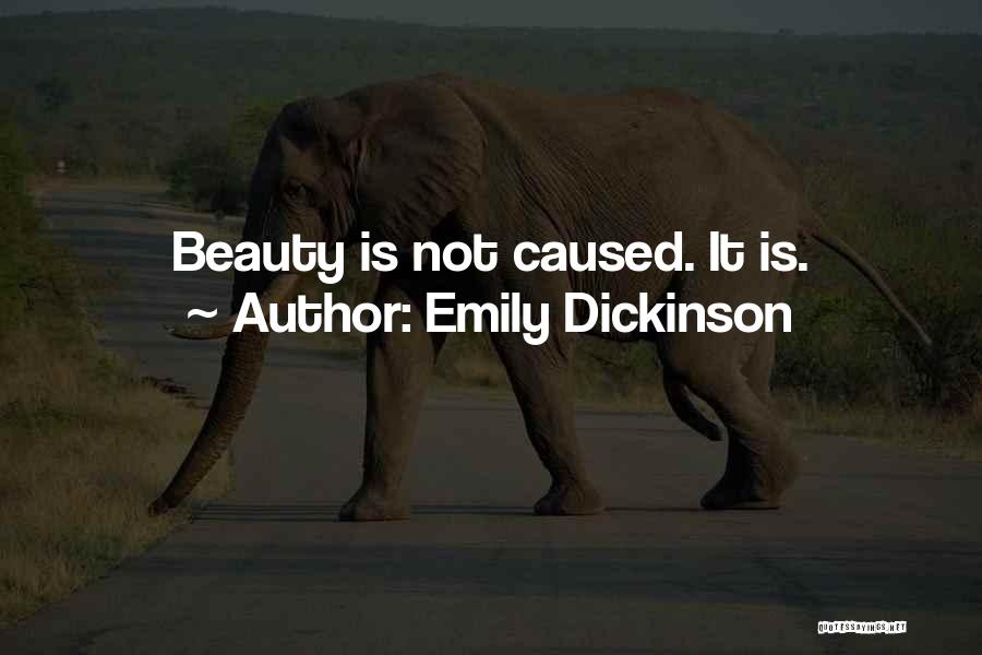 Emily Dickinson Quotes: Beauty Is Not Caused. It Is.