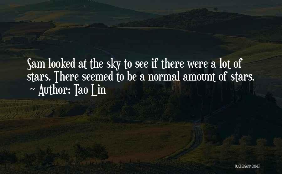 Tao Lin Quotes: Sam Looked At The Sky To See If There Were A Lot Of Stars. There Seemed To Be A Normal