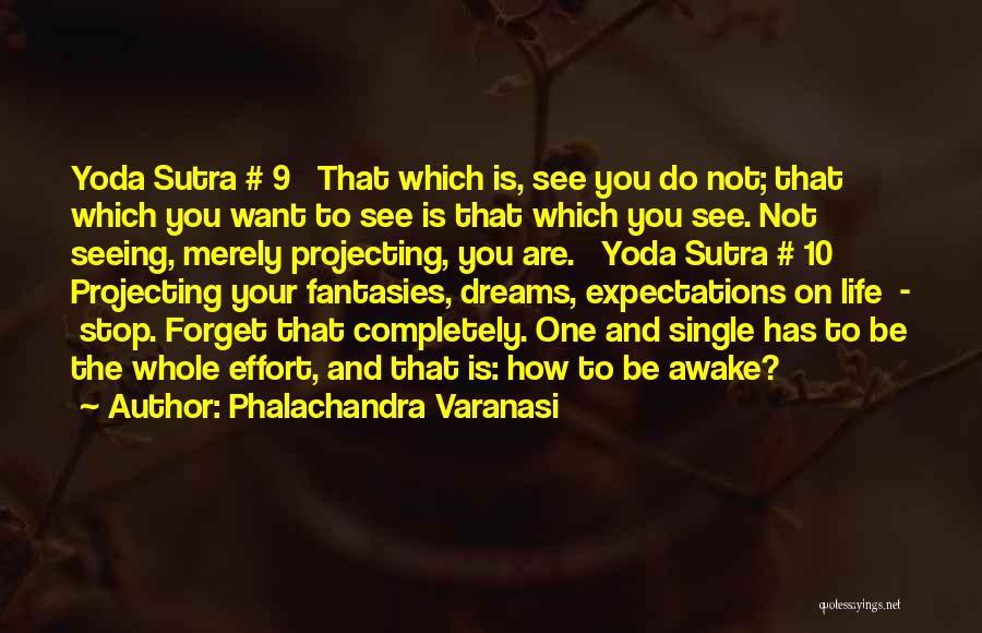 Phalachandra Varanasi Quotes: Yoda Sutra # 9 That Which Is, See You Do Not; That Which You Want To See Is That Which