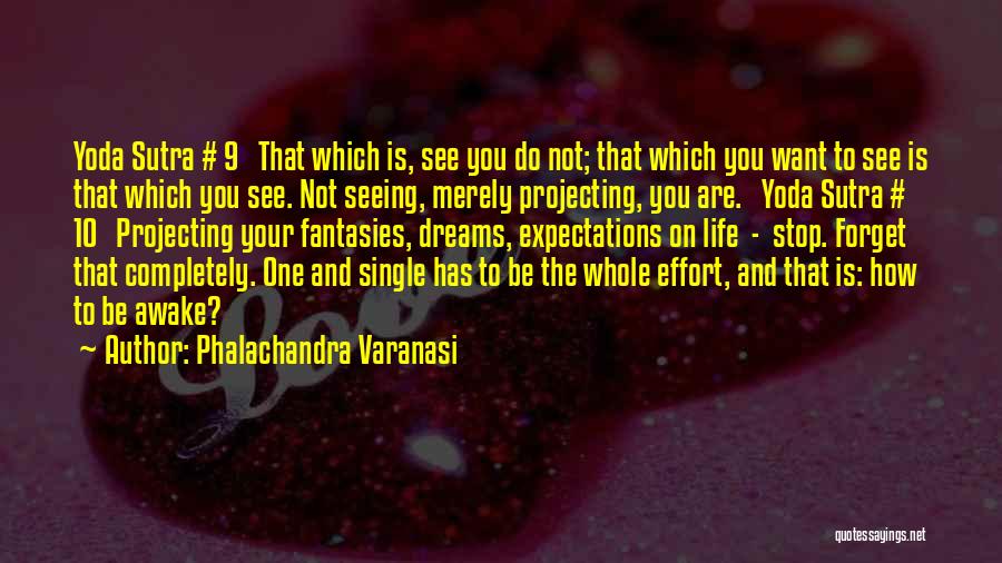 Phalachandra Varanasi Quotes: Yoda Sutra # 9 That Which Is, See You Do Not; That Which You Want To See Is That Which