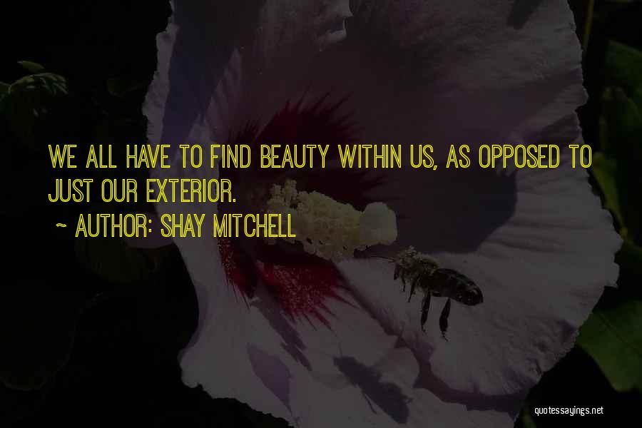 Shay Mitchell Quotes: We All Have To Find Beauty Within Us, As Opposed To Just Our Exterior.