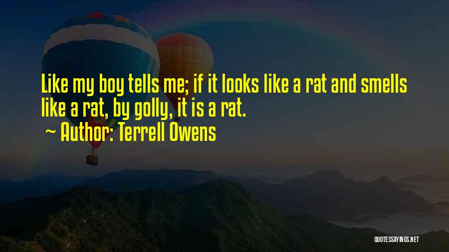 Terrell Owens Quotes: Like My Boy Tells Me; If It Looks Like A Rat And Smells Like A Rat, By Golly, It Is