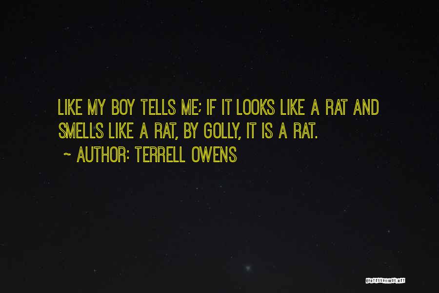 Terrell Owens Quotes: Like My Boy Tells Me; If It Looks Like A Rat And Smells Like A Rat, By Golly, It Is