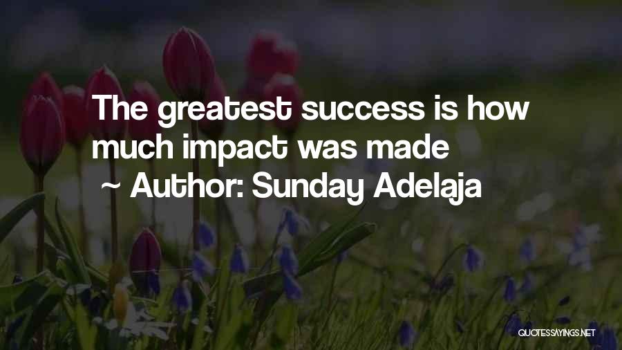 Sunday Adelaja Quotes: The Greatest Success Is How Much Impact Was Made
