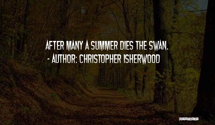 Christopher Isherwood Quotes: After Many A Summer Dies The Swan.