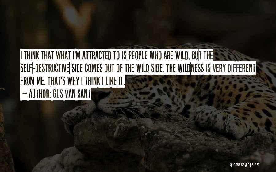 Gus Van Sant Quotes: I Think That What I'm Attracted To Is People Who Are Wild. But The Self-destructive Side Comes Out Of The