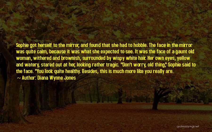 Diana Wynne Jones Quotes: Sophie Got Herself To The Mirror, And Found That She Had To Hobble. The Face In The Mirror Was Quite