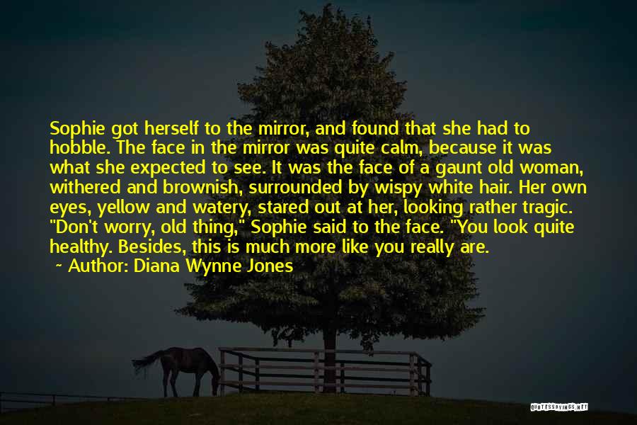 Diana Wynne Jones Quotes: Sophie Got Herself To The Mirror, And Found That She Had To Hobble. The Face In The Mirror Was Quite