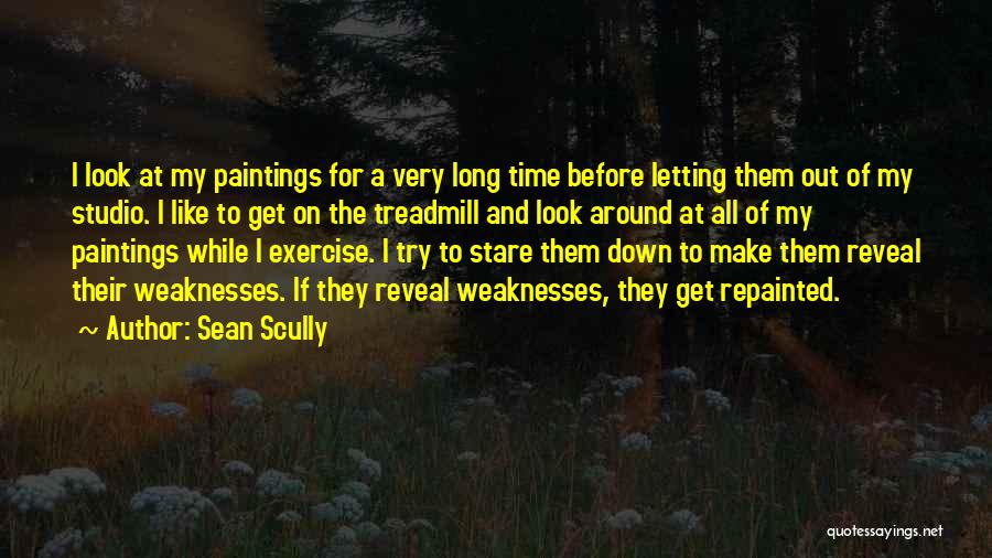 Sean Scully Quotes: I Look At My Paintings For A Very Long Time Before Letting Them Out Of My Studio. I Like To