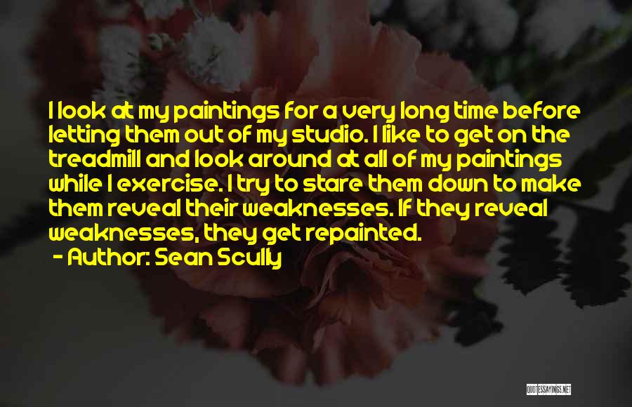 Sean Scully Quotes: I Look At My Paintings For A Very Long Time Before Letting Them Out Of My Studio. I Like To