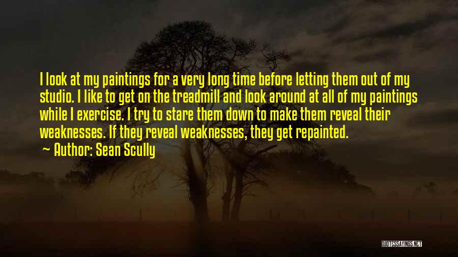 Sean Scully Quotes: I Look At My Paintings For A Very Long Time Before Letting Them Out Of My Studio. I Like To