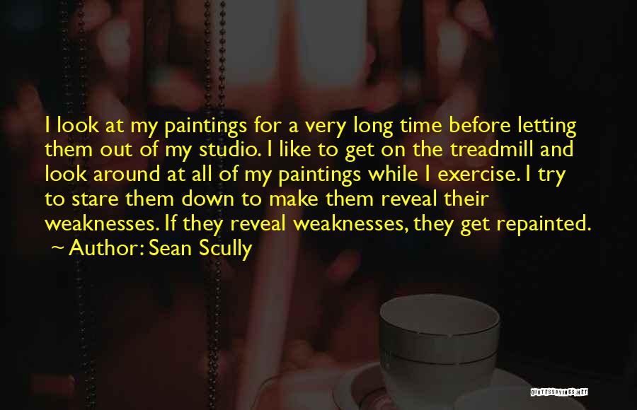 Sean Scully Quotes: I Look At My Paintings For A Very Long Time Before Letting Them Out Of My Studio. I Like To