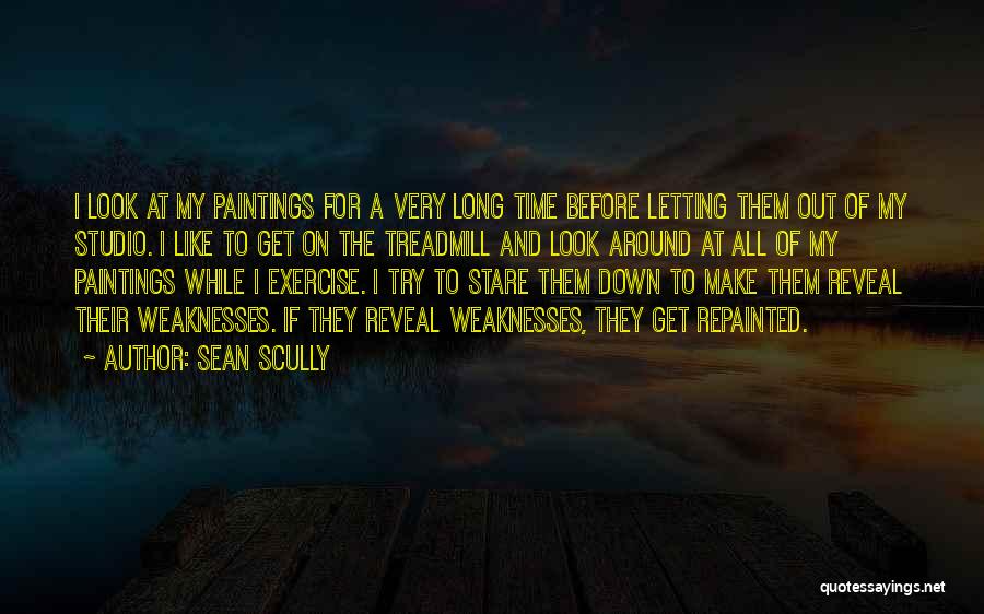 Sean Scully Quotes: I Look At My Paintings For A Very Long Time Before Letting Them Out Of My Studio. I Like To