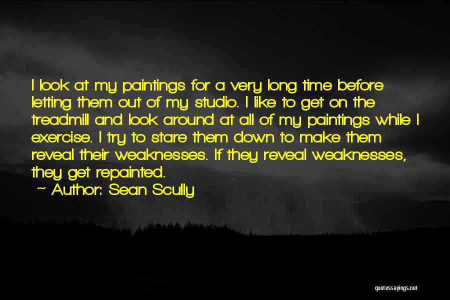 Sean Scully Quotes: I Look At My Paintings For A Very Long Time Before Letting Them Out Of My Studio. I Like To