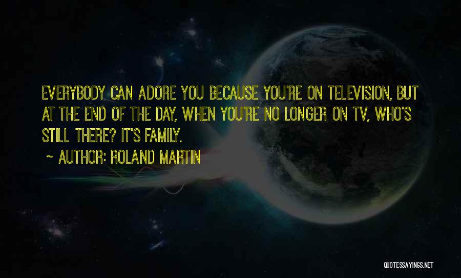 Roland Martin Quotes: Everybody Can Adore You Because You're On Television, But At The End Of The Day, When You're No Longer On