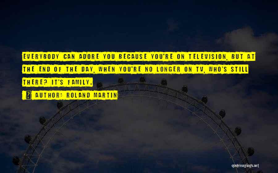 Roland Martin Quotes: Everybody Can Adore You Because You're On Television, But At The End Of The Day, When You're No Longer On
