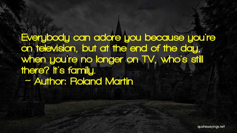 Roland Martin Quotes: Everybody Can Adore You Because You're On Television, But At The End Of The Day, When You're No Longer On