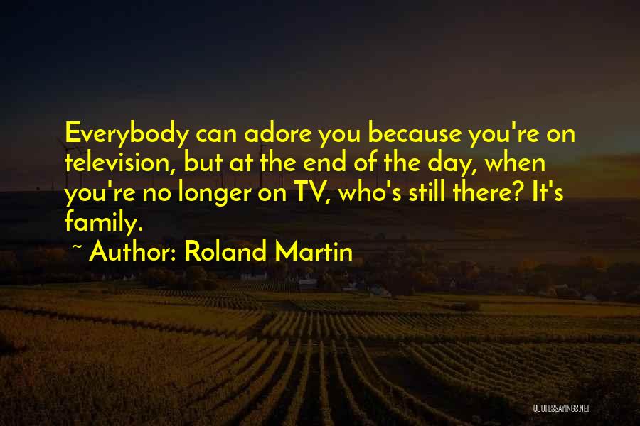 Roland Martin Quotes: Everybody Can Adore You Because You're On Television, But At The End Of The Day, When You're No Longer On