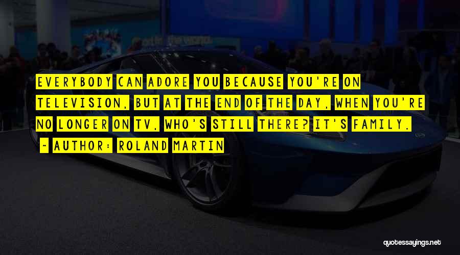 Roland Martin Quotes: Everybody Can Adore You Because You're On Television, But At The End Of The Day, When You're No Longer On