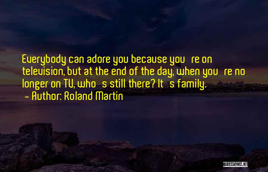 Roland Martin Quotes: Everybody Can Adore You Because You're On Television, But At The End Of The Day, When You're No Longer On