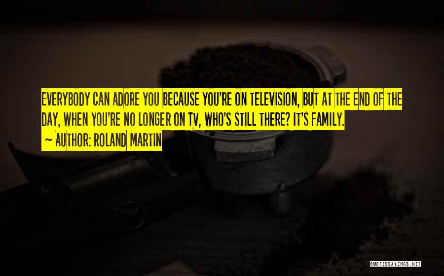 Roland Martin Quotes: Everybody Can Adore You Because You're On Television, But At The End Of The Day, When You're No Longer On
