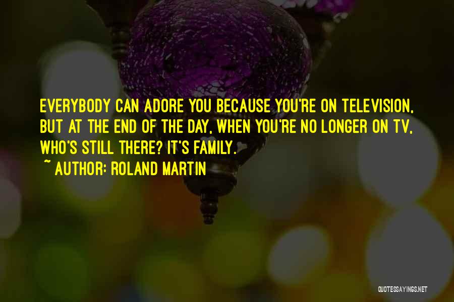 Roland Martin Quotes: Everybody Can Adore You Because You're On Television, But At The End Of The Day, When You're No Longer On