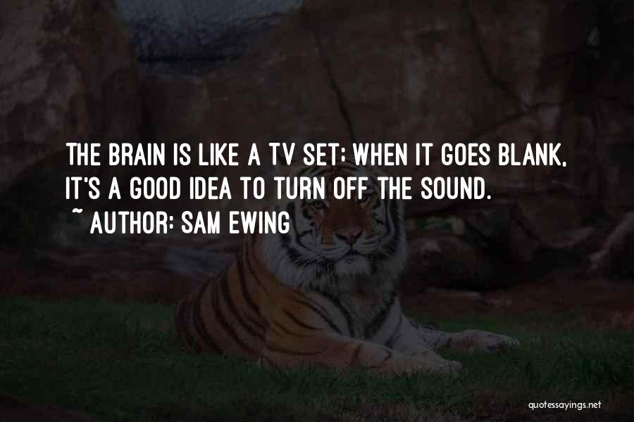 Sam Ewing Quotes: The Brain Is Like A Tv Set; When It Goes Blank, It's A Good Idea To Turn Off The Sound.