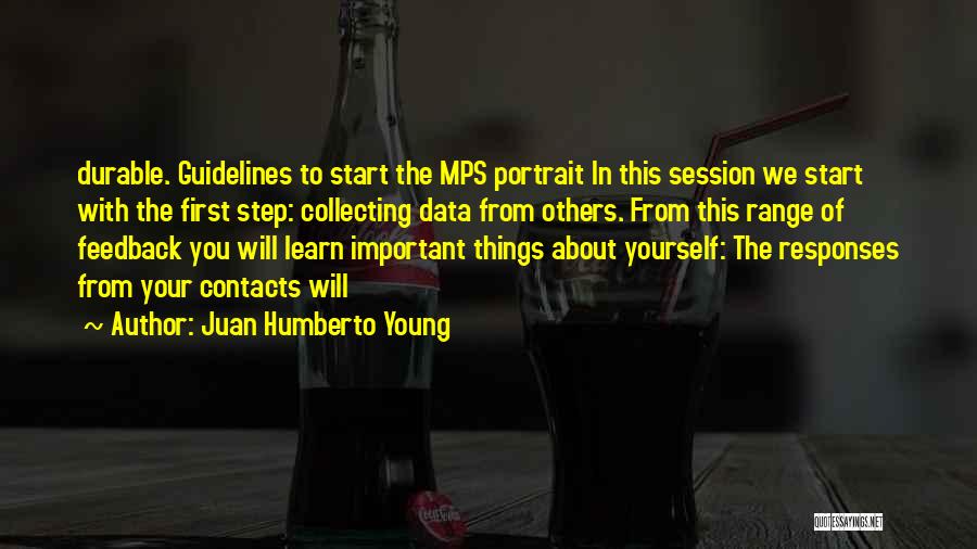 Juan Humberto Young Quotes: Durable. Guidelines To Start The Mps Portrait In This Session We Start With The First Step: Collecting Data From Others.