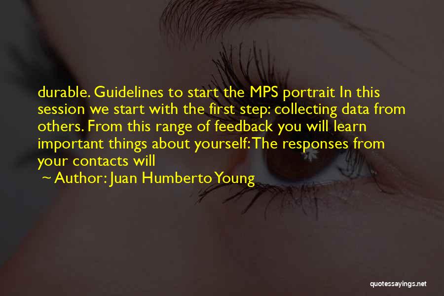 Juan Humberto Young Quotes: Durable. Guidelines To Start The Mps Portrait In This Session We Start With The First Step: Collecting Data From Others.