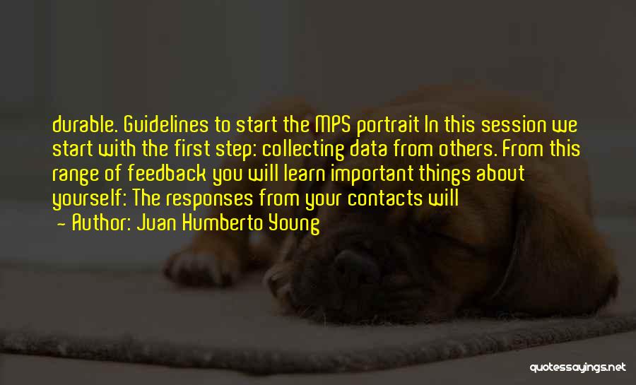 Juan Humberto Young Quotes: Durable. Guidelines To Start The Mps Portrait In This Session We Start With The First Step: Collecting Data From Others.