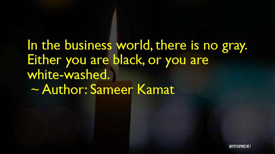 Sameer Kamat Quotes: In The Business World, There Is No Gray. Either You Are Black, Or You Are White-washed.