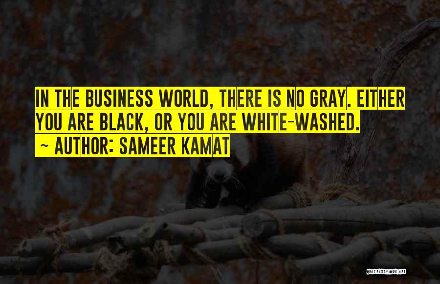 Sameer Kamat Quotes: In The Business World, There Is No Gray. Either You Are Black, Or You Are White-washed.