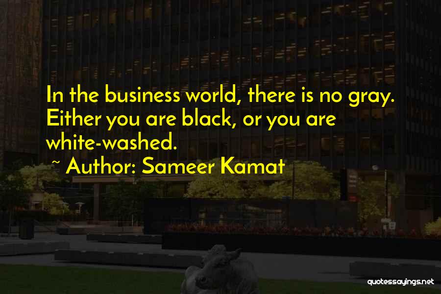 Sameer Kamat Quotes: In The Business World, There Is No Gray. Either You Are Black, Or You Are White-washed.