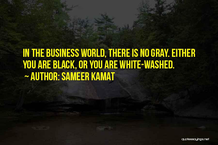 Sameer Kamat Quotes: In The Business World, There Is No Gray. Either You Are Black, Or You Are White-washed.