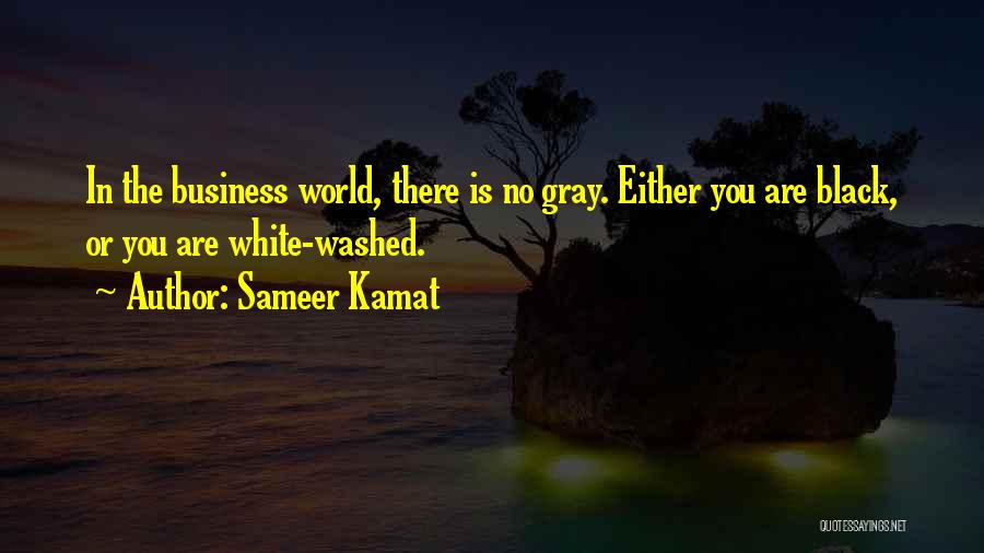 Sameer Kamat Quotes: In The Business World, There Is No Gray. Either You Are Black, Or You Are White-washed.