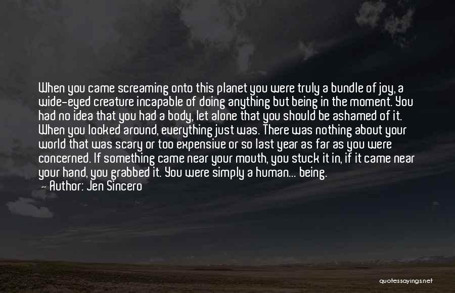 Jen Sincero Quotes: When You Came Screaming Onto This Planet You Were Truly A Bundle Of Joy, A Wide-eyed Creature Incapable Of Doing