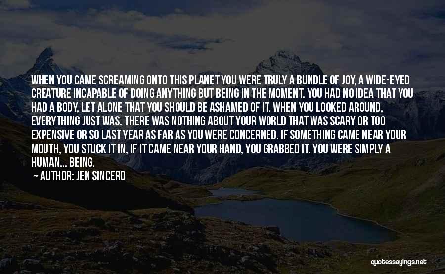 Jen Sincero Quotes: When You Came Screaming Onto This Planet You Were Truly A Bundle Of Joy, A Wide-eyed Creature Incapable Of Doing