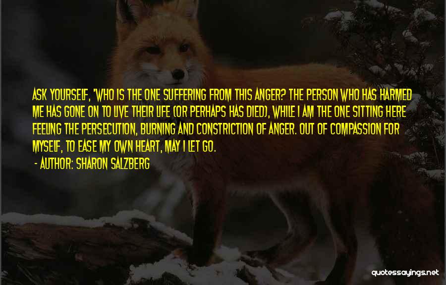 Sharon Salzberg Quotes: Ask Yourself, 'who Is The One Suffering From This Anger? The Person Who Has Harmed Me Has Gone On To