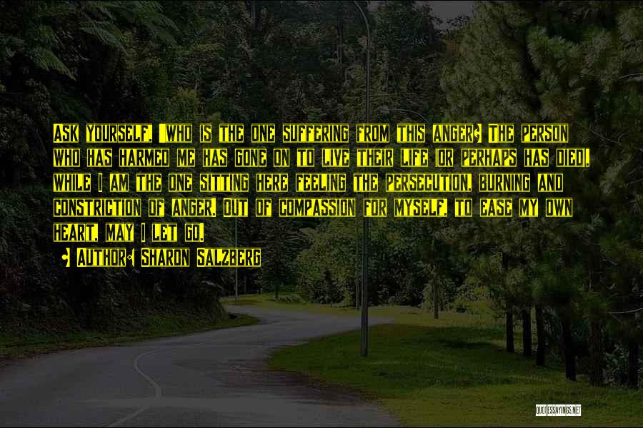 Sharon Salzberg Quotes: Ask Yourself, 'who Is The One Suffering From This Anger? The Person Who Has Harmed Me Has Gone On To