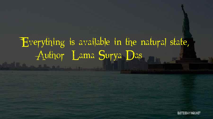 Lama Surya Das Quotes: Everything Is Available In The Natural State,