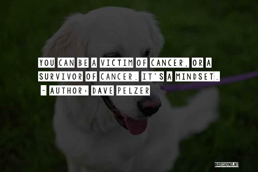 Dave Pelzer Quotes: You Can Be A Victim Of Cancer, Or A Survivor Of Cancer. It's A Mindset.