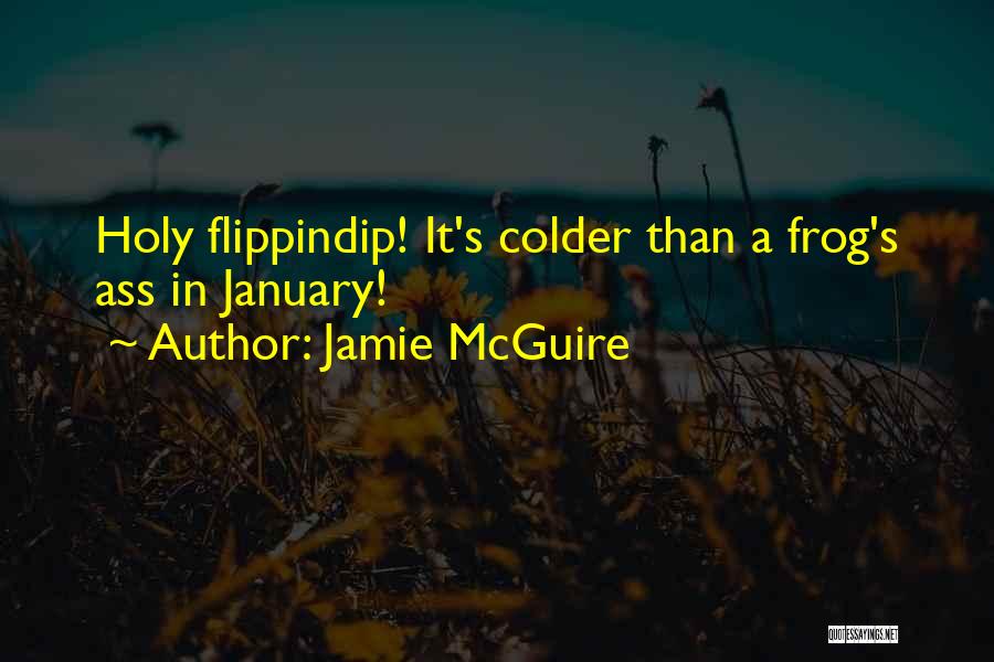 Jamie McGuire Quotes: Holy Flippindip! It's Colder Than A Frog's Ass In January!